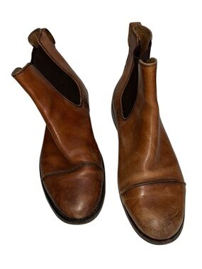 Sutro Handcrafted brown all leather ankle boots 7